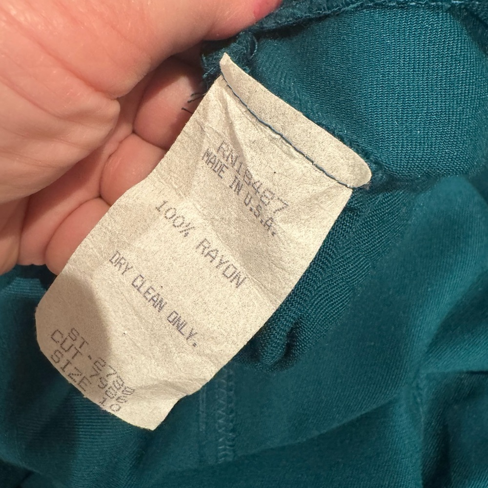 Vintage Teal Button-Up Diane Von Furstenberg Dress - Picture 4 of 6